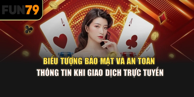 Biểu tượng bảo mật và an toàn thông tin khi giao dịch trực tuyến